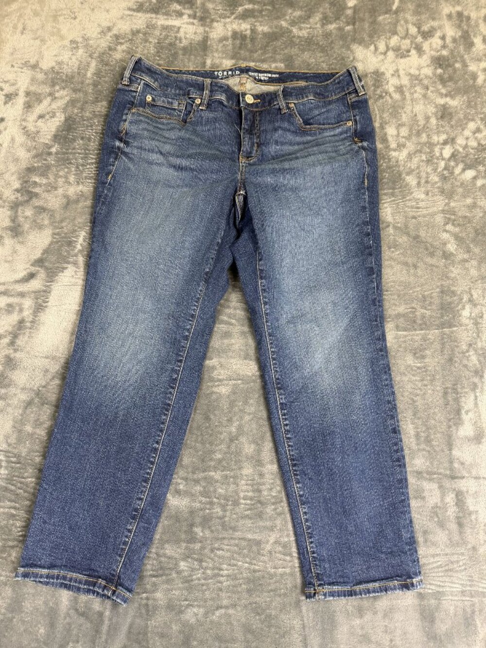 Torrid Perfect Boyfriend Ankle Jeans 16S Vintage Stretch Blue Denim